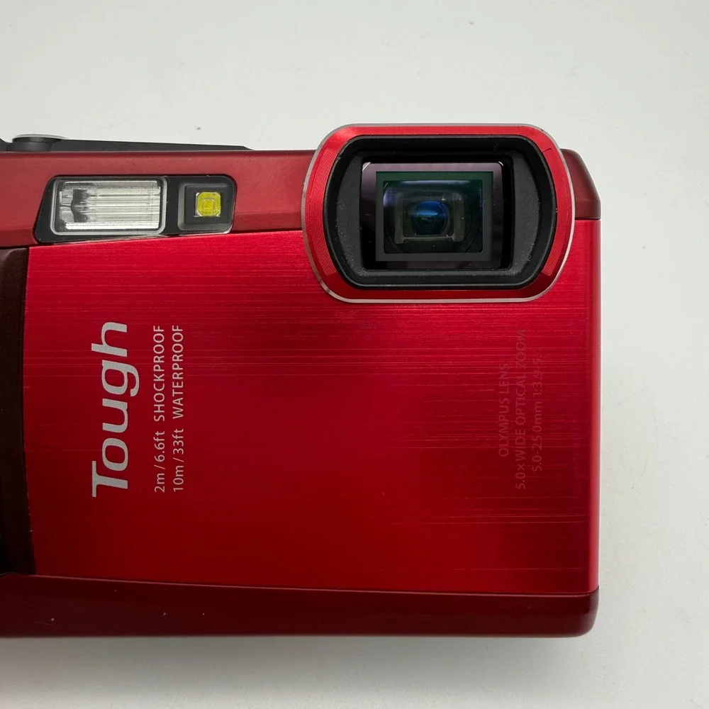 Olympus Tough TG-820 Digital Camera Red 12MP Waterproof Shockproof With Case